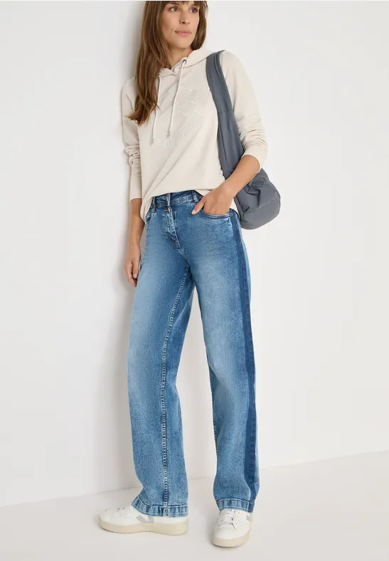 Thumbnail - Cecil Damen Kapuzenshirt mit Stickerei in Grau, Gr: XS
