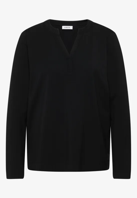 Thumbnail - Cecil Damen Shirt im Tunika-Look in Schwarz, Gr: XS