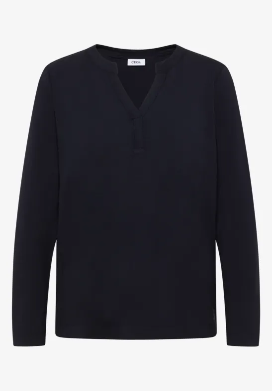 Thumbnail - Cecil Damen Shirt im Tunika-Look in Blau, Gr: M