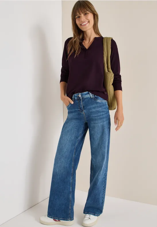 Thumbnail - Cecil Damen Shirt im Tunika-Look in Rot, Gr: S