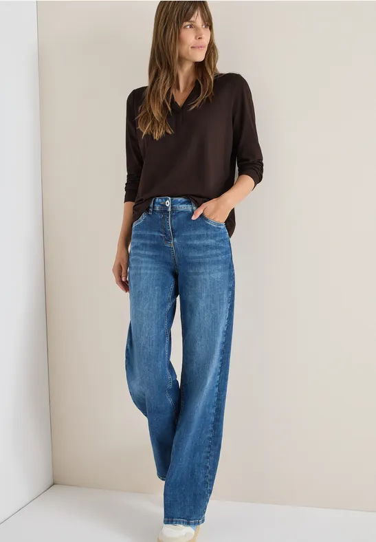 Thumbnail - Cecil Damen Shirt im Tunika-Look in Braun, Gr: XL