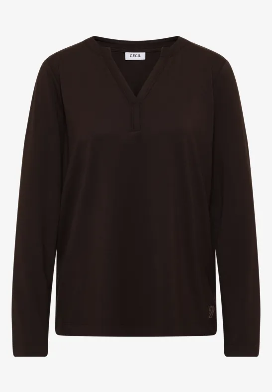 Thumbnail - Cecil Damen Shirt im Tunika-Look in Braun, Gr: XL