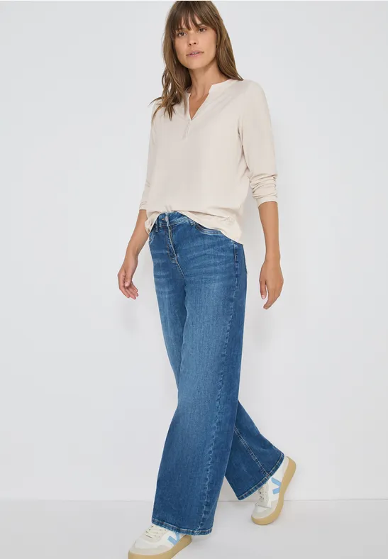 Thumbnail - Cecil Damen Shirt im Tunika-Look in Grau, Gr: L