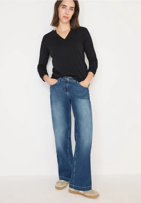 Thumbnail - Cecil Damen Shirt im Tunika-Look in Schwarz, Gr: XS