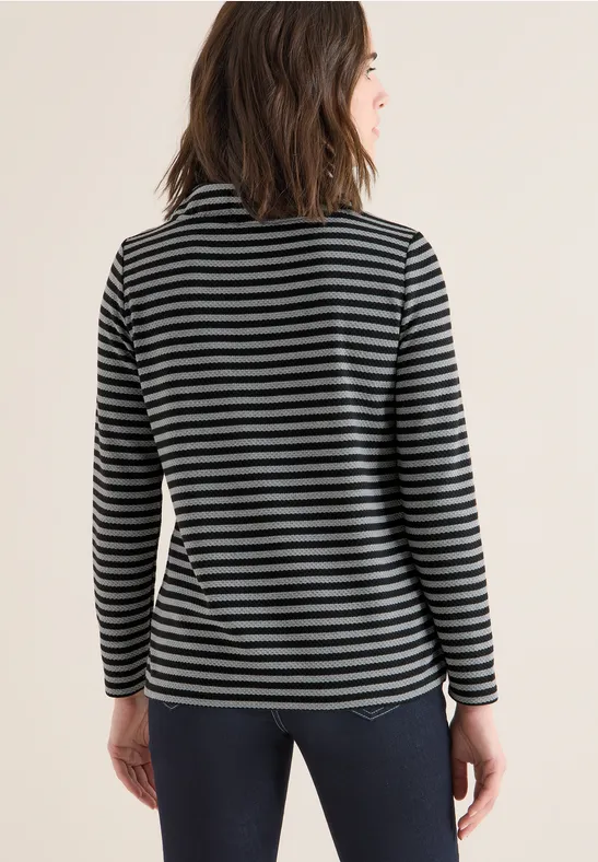 Gestreiftes Funnelneck Shirt günstig online kaufen