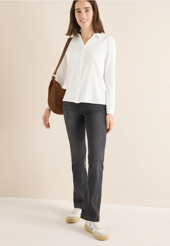 Thumbnail - Cecil Damen Shirt mit Hemdkragen in Weiß, Gr: XL