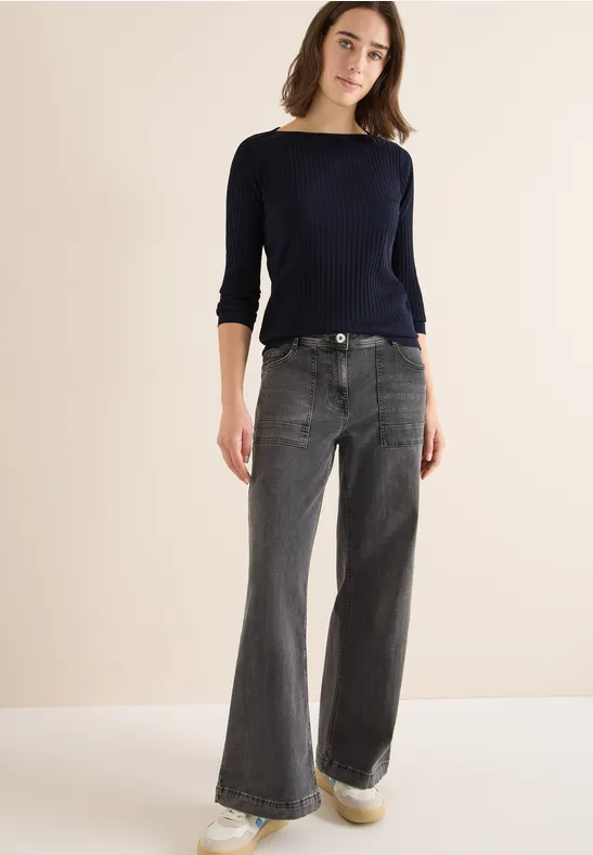 Rippstruktur Shirt günstig online kaufen