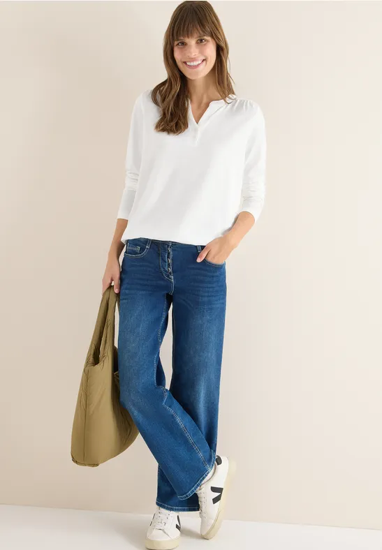 Thumbnail - Cecil Damen Shirt im Tunika-Look in Weiß, Gr: XXL