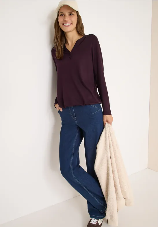 Thumbnail - Cecil Damen Shirt im Tunika-Look in Rot, Gr: M