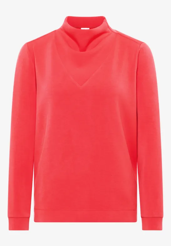 Thumbnail - Cecil Damen Shirt mit großem Kragen in Orange, Gr: L