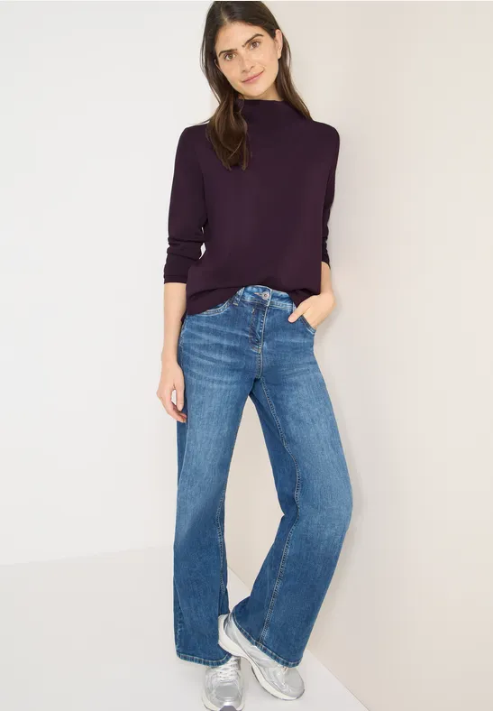 Thumbnail - Cecil Damen Shirt mit großem Kragen in Rot, Gr: XXL