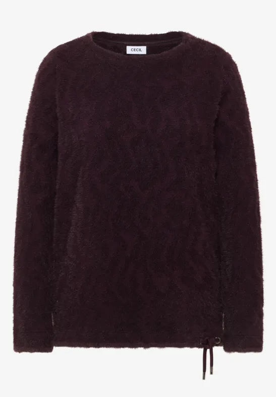 Thumbnail - Cecil Damen Federgrarn Jacquard Shirt in Rot, Gr: XL