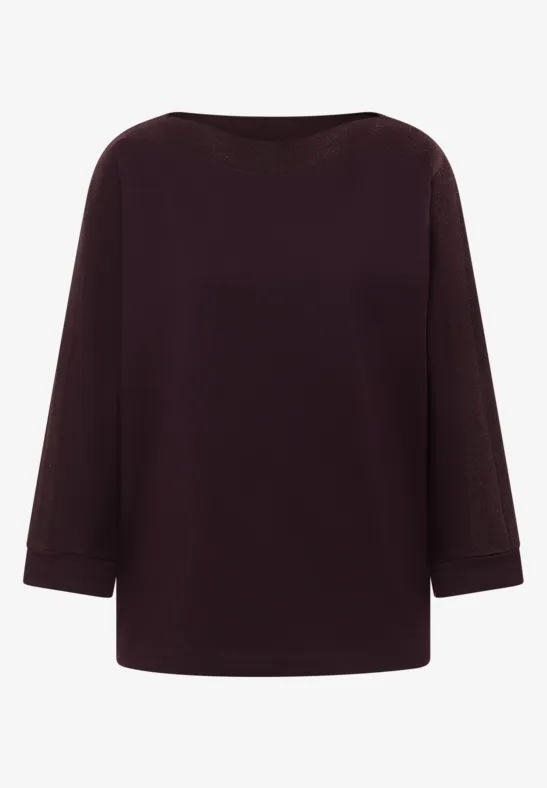 Thumbnail - Cecil Damen Batwing Shirt mit Tape in Rot, Gr: XXL