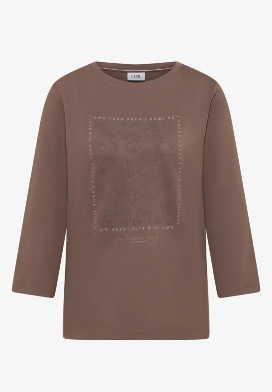 Thumbnail - Cecil Damen Shirt mit Schmucksteinen in Beige, Gr: XXL