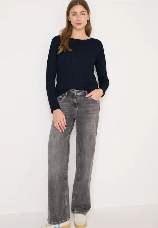 Thumbnail - Cecil Damen Strukturshirt in Blau, Gr: S