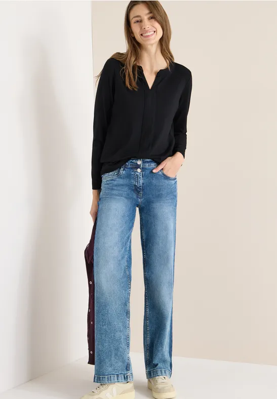 Thumbnail - Cecil Damen Shirt im Tunika-Look in Schwarz, Gr: L