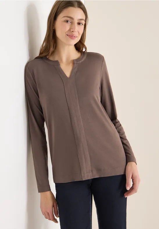 Thumbnail - Cecil Damen Shirt im Tunika-Look in Beige, Gr: L