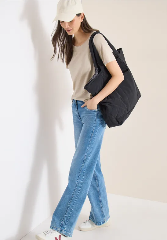 Thumbnail - Cecil Damen Basic T-Shirt mit Rundhals im 2er-Pack in Multicolour, Gr: XL