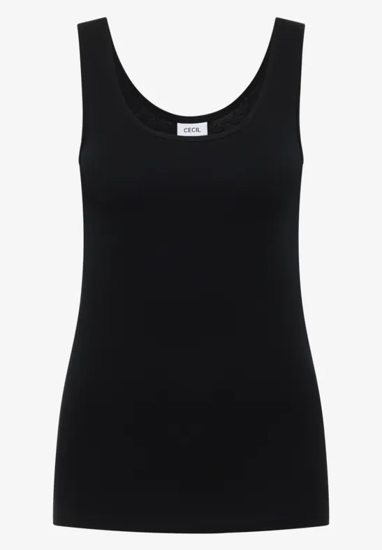 cecil Top Rundhals Ärmellose Organic Cotton Multicolour