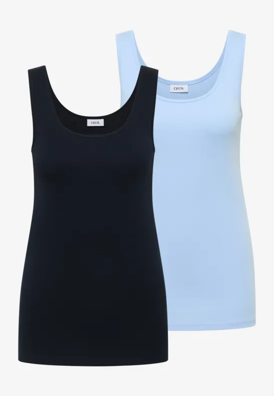Basic Top mit Rundhals im 2er-Pack