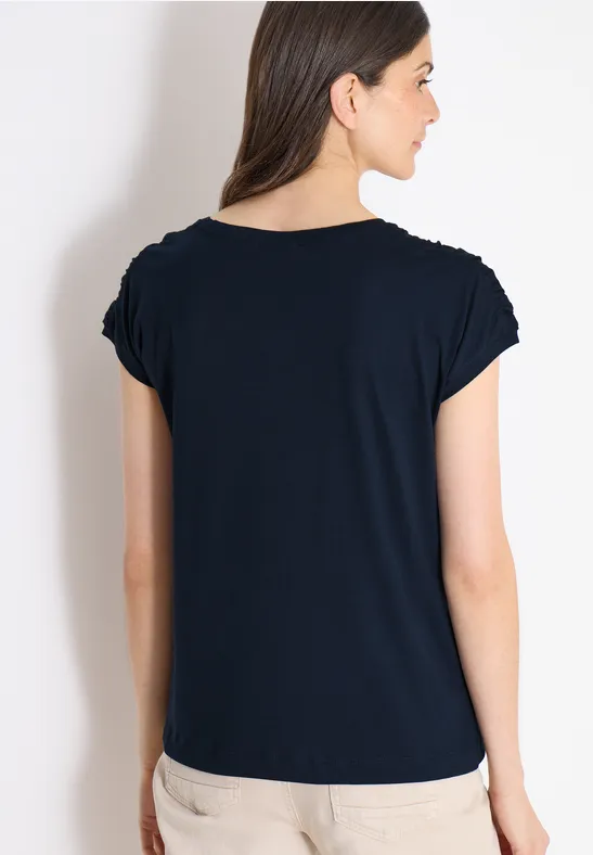 Kurzarm Shirt mit Raffung günstig online kaufen