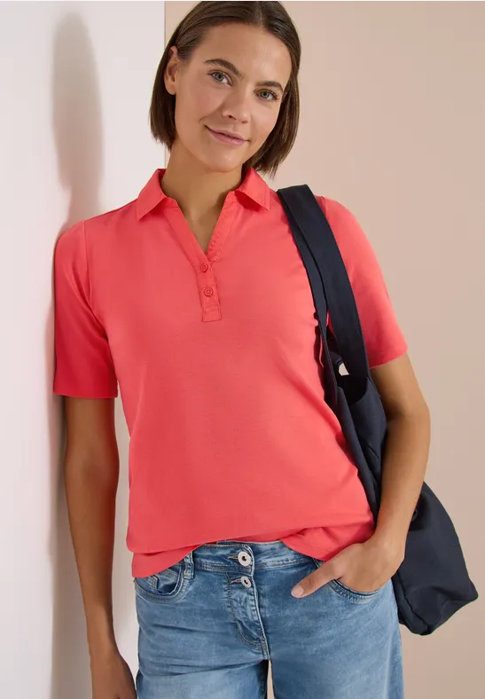 CECIL Basic Poloshirt mit Kurzarm
