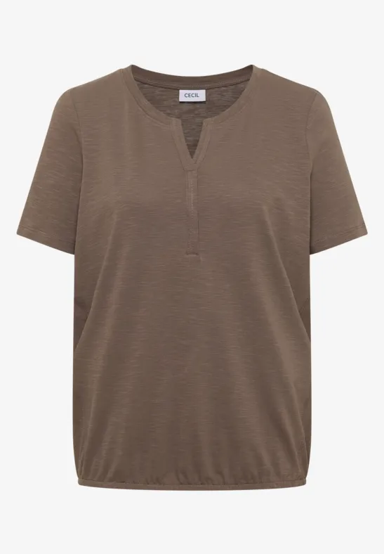 Thumbnail - Cecil Damen Basic Shirt im Tunika-Look in Beige, Gr: XL