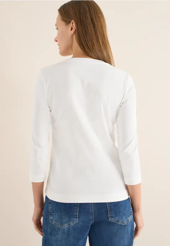 Rippsthirt in Unifarbe günstig online kaufen