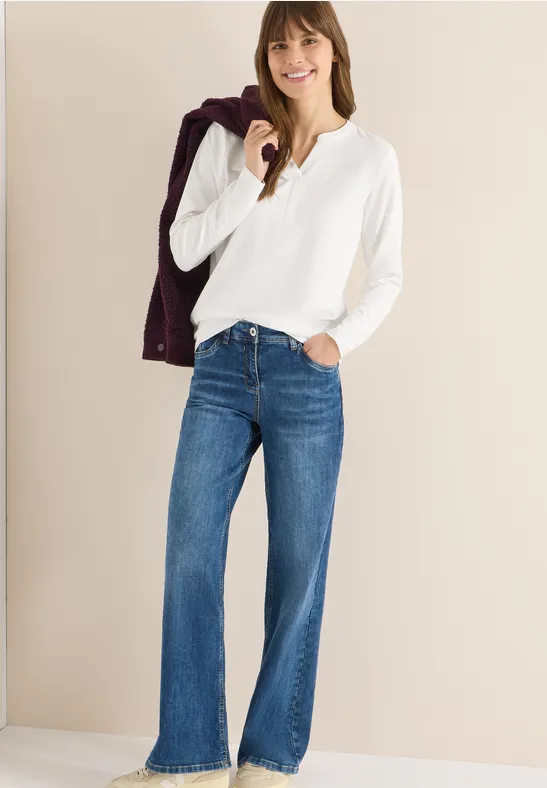 Thumbnail - Cecil Damen Shirt im Tunika-Look in Weiß, Gr: XXL