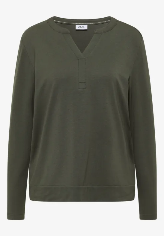 Thumbnail - Cecil Damen Shirt im Tunika-Look in Grün, Gr: L