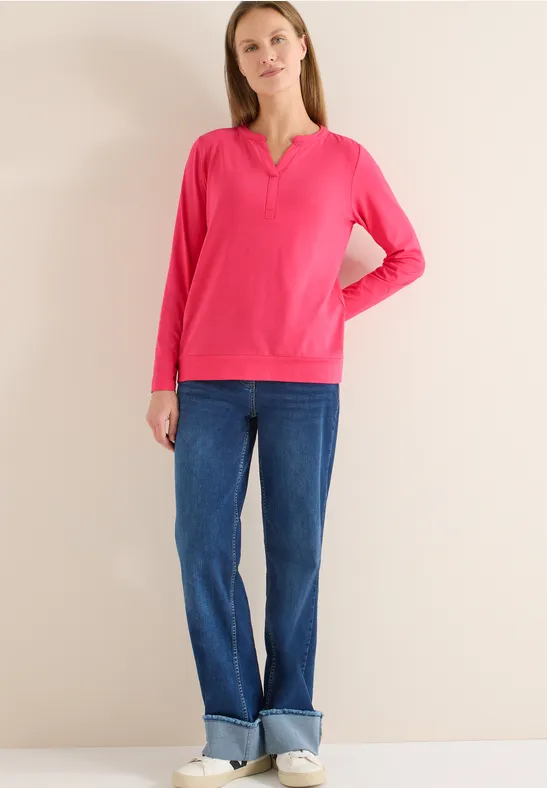 cecil Tunika-Shirt Basic Baumwolle-Modalmix Rot