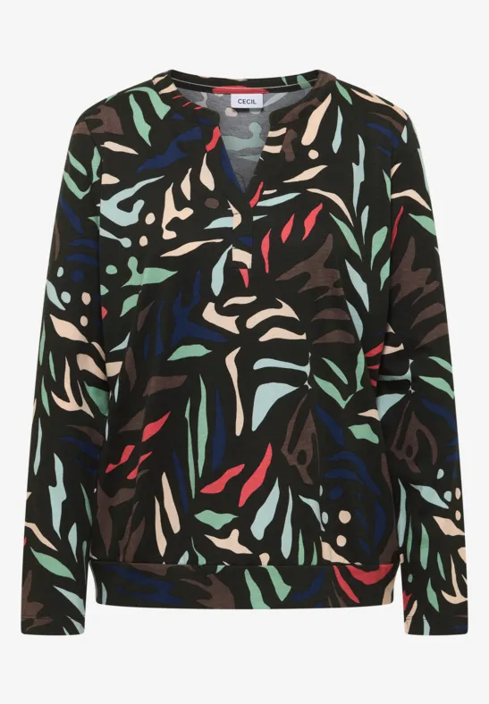 Thumbnail - Cecil Damen Shirt im Tunika-Look in Grün, Gr: XS