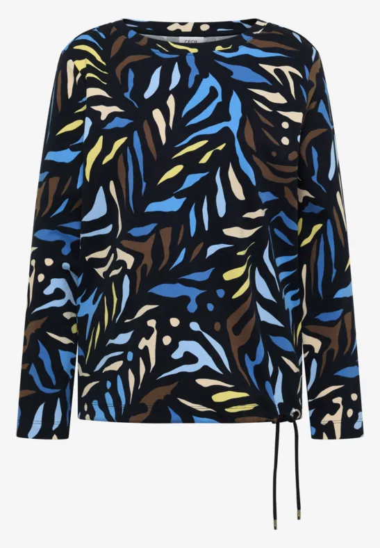 Thumbnail - Cecil Damen Gemustertes Shirt in Blau, Gr: XL