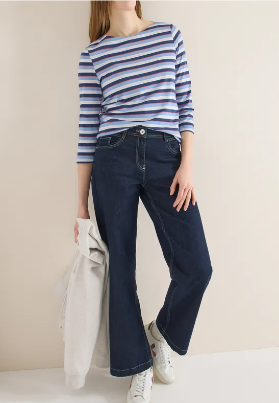 Thumbnail - Cecil Damen Gestreiftes Shirt in Blau, Gr: L