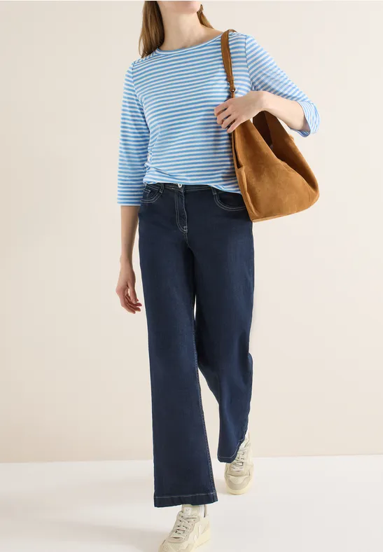 Thumbnail - Cecil Damen Gestreiftes Shirt in Blau, Gr: L