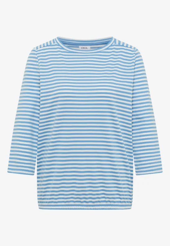 Thumbnail - Cecil Damen Gestreiftes Shirt in Blau, Gr: L