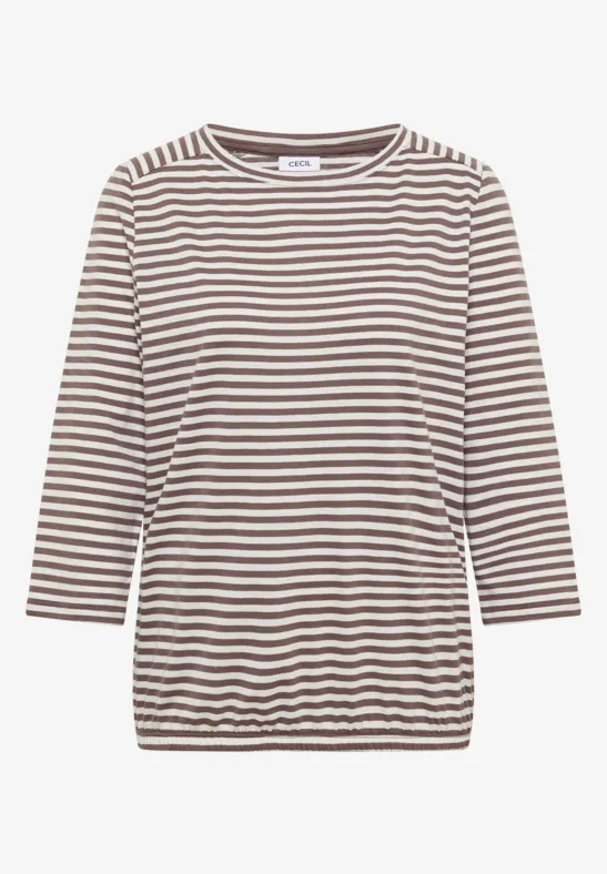 Thumbnail - Cecil Damen Gestreiftes Shirt in Beige, Gr: 3XL