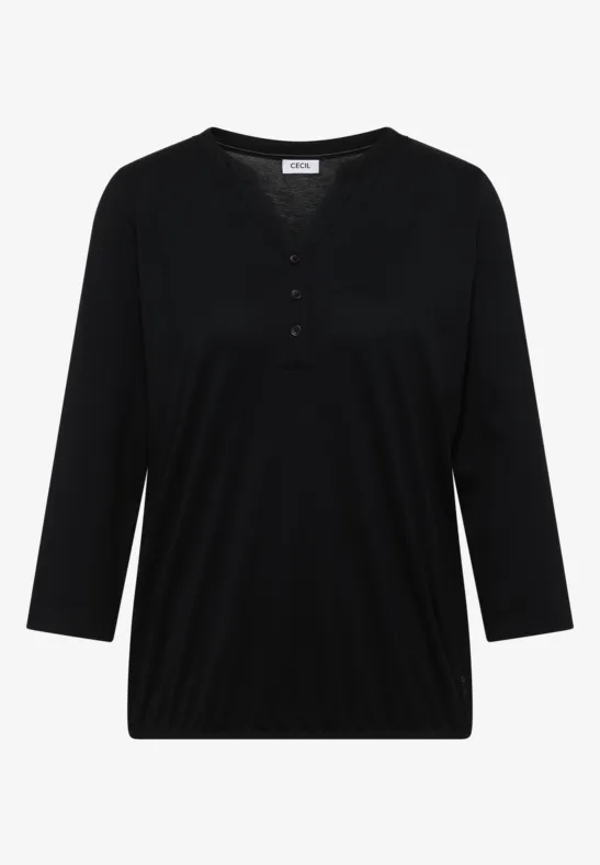 Thumbnail - Cecil Damen Shirt im Tunika-Look in Schwarz, Gr: S