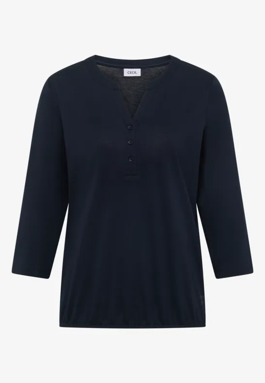 Thumbnail - Cecil Damen Shirt im Tunika-Look in Blau, Gr: M