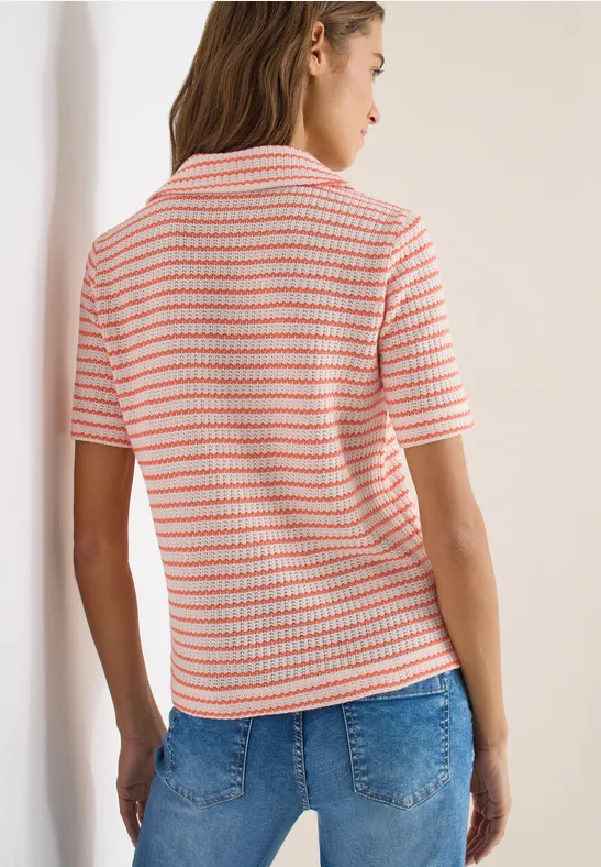 Gestreiftes Ajour Shirt günstig online kaufen