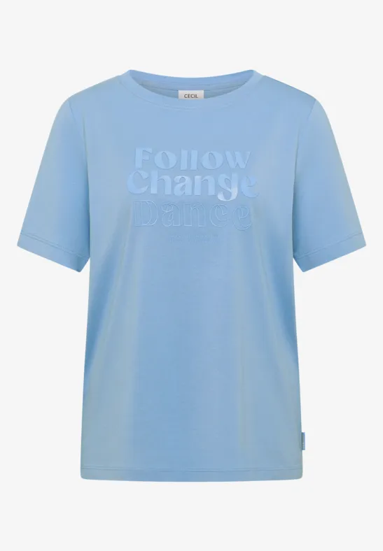 Thumbnail - Cecil Damen T-Shirt mit Frontprint in Blau, Gr: L