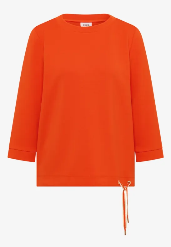 Thumbnail - Cecil Damen Soft Touch Shirt in Orange, Gr: XXL