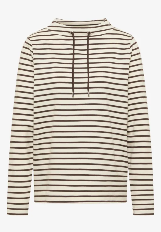 Thumbnail - Cecil Damen Gestreiftes Shirt in Braun, Gr: XL