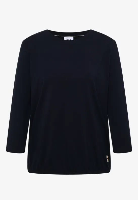 Thumbnail - Cecil Damen Shirt mit Tapedetail in Blau, Gr: M