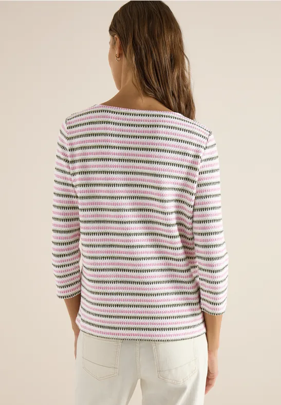 Gestreiftes Strukturshirt günstig online kaufen