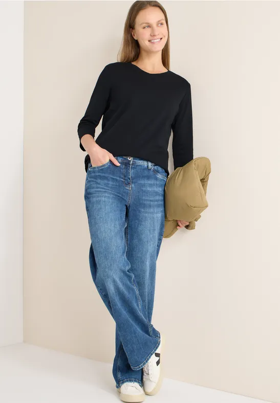 Thumbnail - Cecil Damen Basic T-Shirt in Schwarz, Gr: L