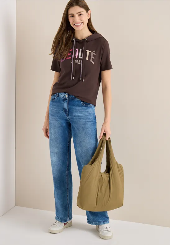 Thumbnail - Cecil Damen Hoodie Shirt in Braun, Gr: XXL