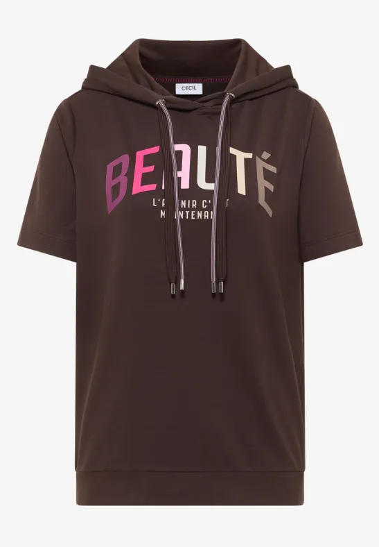 Thumbnail - Cecil Damen Hoodie Shirt in Braun, Gr: XXL