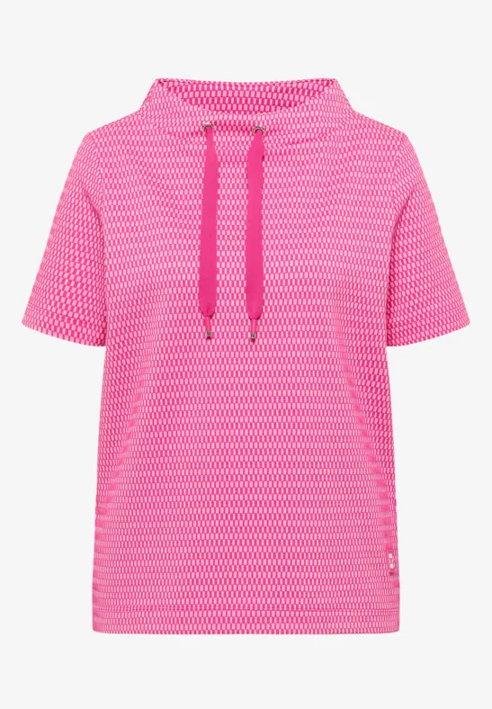 Thumbnail - Cecil Damen Two-Tone T-Shirt in Pink, Gr: XXL