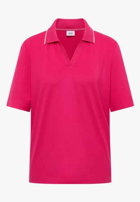 Thumbnail - Cecil Damen Piqué Poloshirt in Pink, Gr: XL